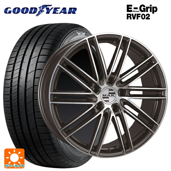 ポルシェ タイカン(J1系)用 [F]:245/45R20 103W XL [R]:285/40R20 108T XL グッドイヤー エフィシェントグリップ RVF02 阿部商会 マック ライプツィヒ ガンメタリックミラー 新品サマータイヤホイール 4本セット｜タイヤホイール専門店コニシタイヤ