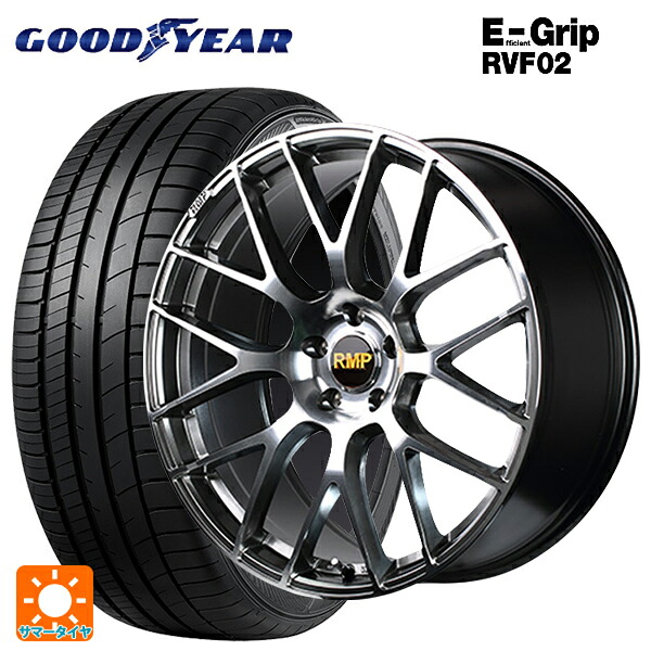 スバル レヴォーグ(VN系)用 225/40R19 93W XL グッドイヤー エフィシェントグリップ RVF02 エムアイディー MID エクスクルーシブ 028F ハイパーメタルコートミラーカット 新品サマータイヤホイール 4本セット