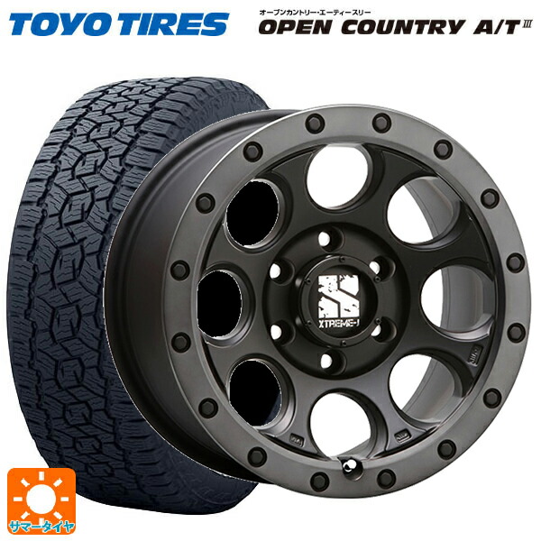 レクサス GX(250系)用 265/70R18 116H トーヨー オープンカントリー AT3 ホワイトレター # エムエルジェイ エクストリームJ XJ03 Flat Black Smoke 新品サマータイヤホイール 4本セット