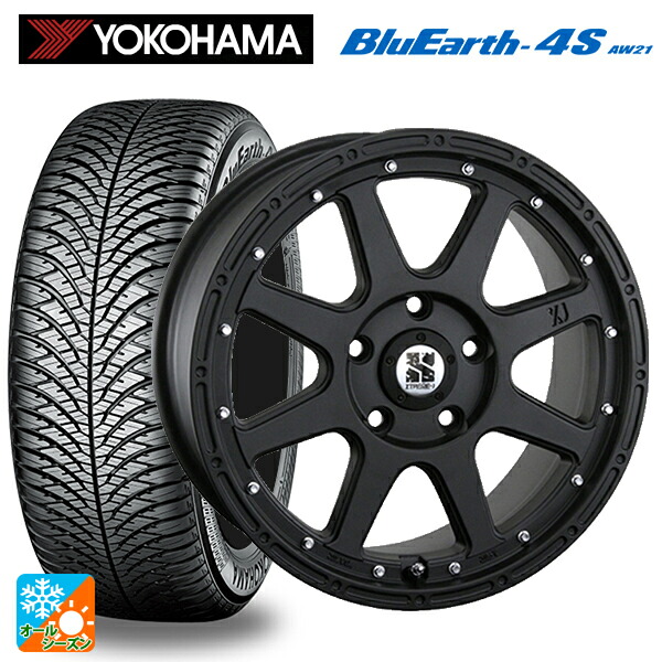 225/50R18 99W XL ヨコハマ ブルーアース4S AW21 # エムエルジェイ エクストリームJ Flat Black 18-8J 国産車用 オールシーズンタイヤホイール4本セット 122,420円