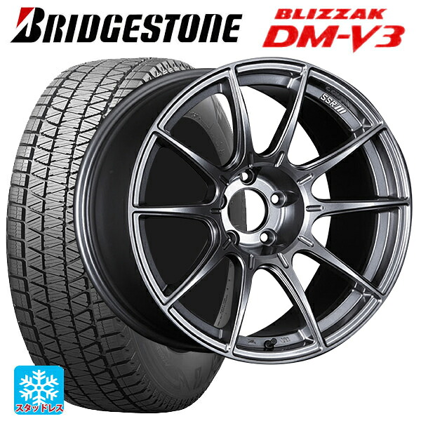 マツダ CX-80(KL5/KL3系)用 2025年製 235/60R18 107Q XL ブリヂストン ブリザック DMV3 正規品 # タナベ SSR GT X01 ダークシルバー 新品スタッドレスタイヤホイール 4本セット