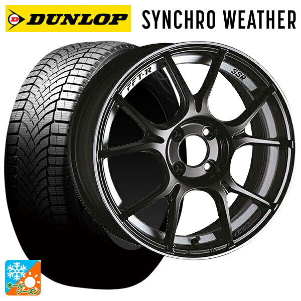 235/50R18 101V XL ダンロップ シンクロウェザー # タナベ SSR GT X02 グロスブラック 18-8.5J 国産車用 オールシーズンタイヤホイール4本セット