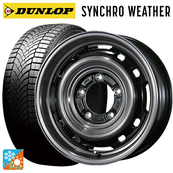 スズキ ジムニーノマド(JC74W)用 215/70R16 100H ダンロップ シンクロウェザー # トピー ランドフット XFG SC/P 新品オールシーズンタイヤホイール 5本セット