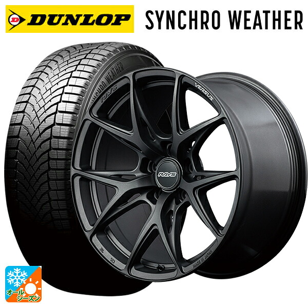 ミツビシ アウトランダーPHEV(5LA GNOW)用 235/60R18 107V XL ダンロップ シンクロウェザー # レイズ ベルサス VV21S APJ 新品オールシーズンタイヤホイール 4本セット