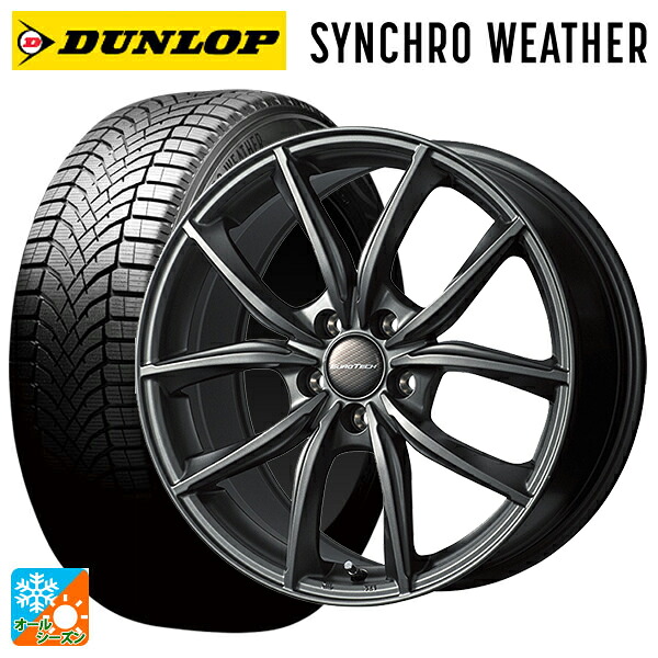 トヨタ アルファード(30系)用 245/40R20 99W XL ダンロップ シンクロウェザー # ユーロテック MPライン マットチタニウム 新品オールシーズンタイヤホイール 4本セット
