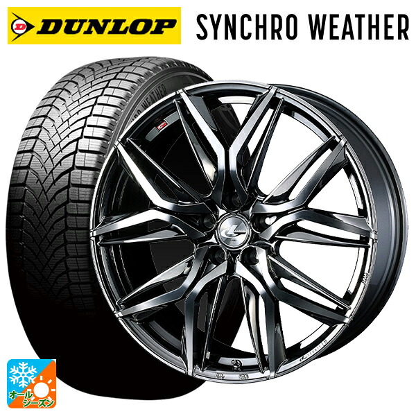 ミツビシ アウトランダーPHEV(5LA GNOW)用 235/60R18 107V XL ダンロップ シンクロウェザー # ウェッズ レオニス LM BMCMC 新品オールシーズンタイヤホイール 4本セット