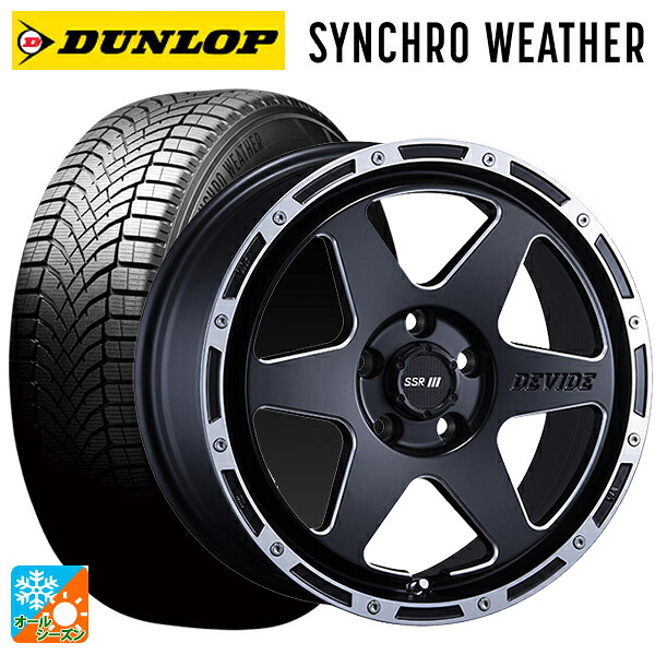 トヨタ アルファード(30系)用 215/65R16 102H XL ダンロップ シンクロウェザー # タナベ SSR ディバイド TR-6 フラットブラックポリッシュ 新品オールシーズンタイヤホイール 4本セット