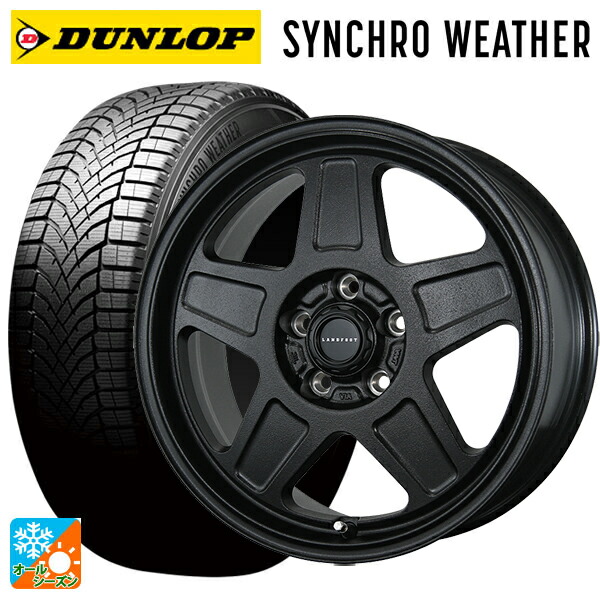トヨタ プリウス(60系)用 195/60R17 90H ダンロップ シンクロウェザー # トピー ランドフット GWD # R/B 新品オールシーズンタイヤホイール 4本セット