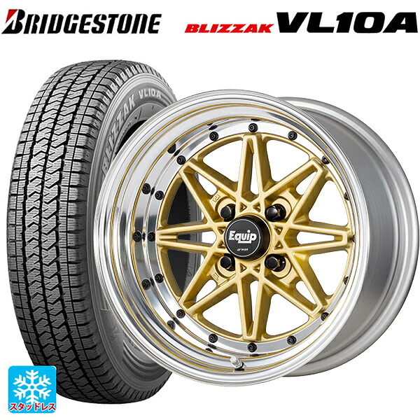 2025年製 155/80R14 88/86N ブリヂストン ブリザック VL10A 正規品 ワーク エクイップ 03 GLD 14-5.5J 国産車用 スタッドレスタイヤホイール4本セット