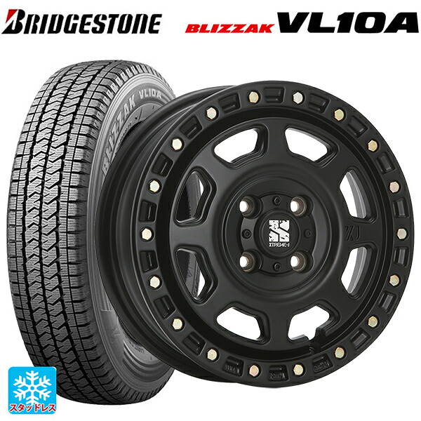 トヨタ プロボックス(160系)用 2025年製 155/80R14 88/86N ブリヂストン ブリザック VL10A 正規品 エムエルジェイ エクストリームJ XJ07 Satin Black 新品スタッドレスタイヤホイール 4本セット