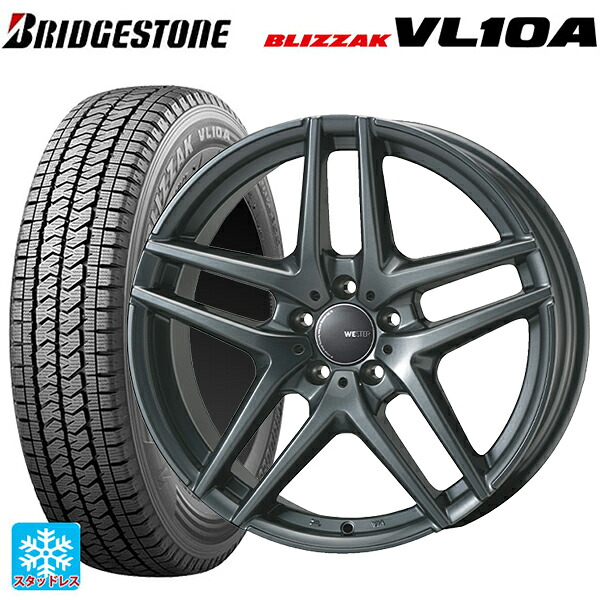 ボルボ XC40(XB系)用 235/60R17 109/107N ブリヂストン ブリザック VL10A 正規品 ジャパン三陽 ウェスター S05 ダークシルバー 新品スタッドレスタイヤホイール 4本セット