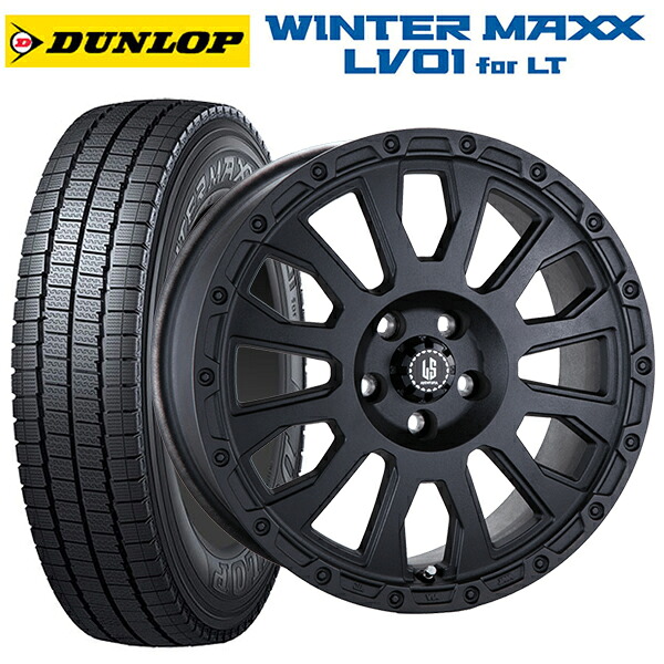 トヨタ ヤリスクロス(10系)用 205/65R16 109/107N ダンロップ ウィンターマックス LV01 for VAN 阿部商会 ラ･ストラーダ アベンチュラ WB 新品スタッドレスタイヤホイール 4本セット