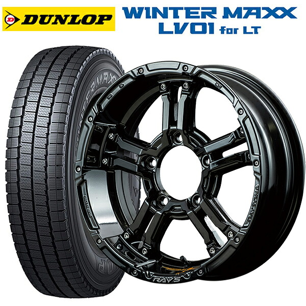 スズキ ジムニーシエラ(74系)用 225/70R16 117/115N ダンロップ ウィンターマックス LV01 for VAN レイズ チームデイトナ FDX-J コレクション BNN 新品スタッドレスタイヤホイール 4本セット｜タイヤホイール専門店コニシタイヤ 128,495円