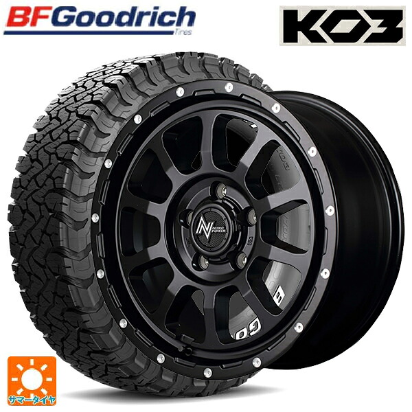 トヨタ RAV4(50系)用 235/70R16 110/107S BFグッドリッチ オールテレーン TA KO3 ホワイトレター 正規品 エムアイディー ナイトロパワー M10パーシングS セミグロスブラック／マシニング 新品サマータイヤホイール 4本セット