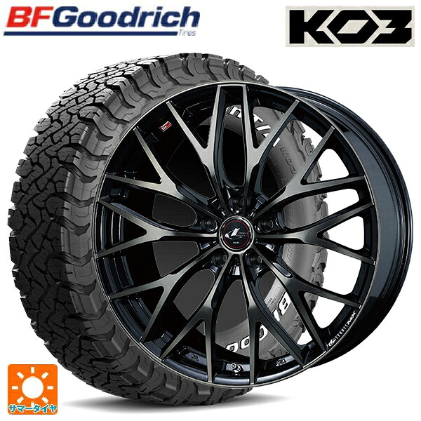 ミツビシ デリカD:5(3DA系)用 215/70R16 100/97S BFグッドリッチ オールテレーン TA KO3 ホワイトレター 正規品 ウェッズ レオニス MX PBMC/TI 新品サマータイヤホイール 4本セット
