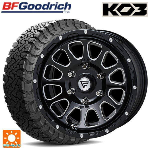 285/70R17 121/118S BFグッドリッチ オールテレーン TA KO3 ホワイトレター 正規品 エクシズルライン デルタフォース オーバル ブラックマシニング 17-8J 国産車用 サマータイヤホイール4本セット