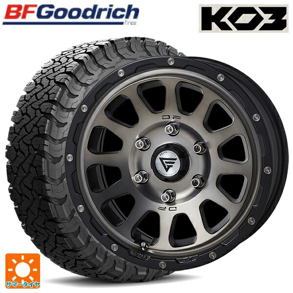 ミツビシ トライトン(GSRグレード)(LC2T)用 265/65R17 116/113S BFグッドリッチ オールテレーン TA KO3 ホワイトレター 正規品 # エクシズルライン デルタフォース オーバル マットスモークポリッシュ 新品サマータイヤホイール 4本セット｜タイヤホイール専門店コニシタイヤ