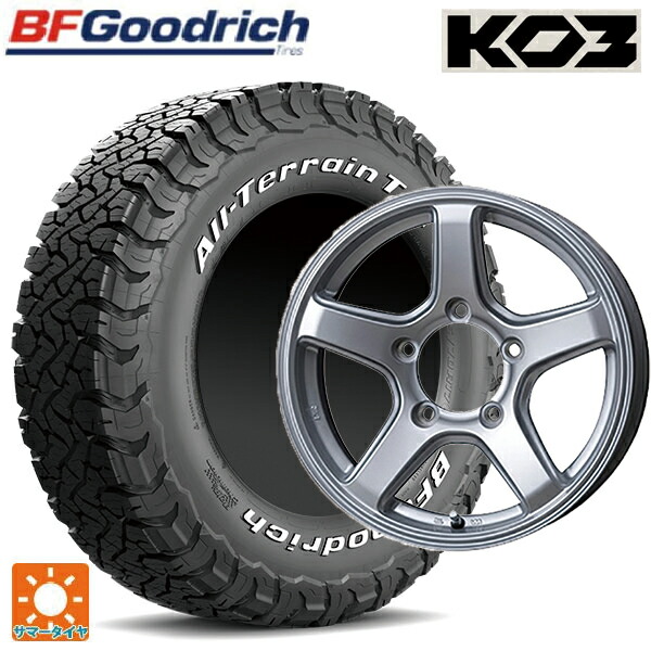 在庫有 スズキ ジムニー(64系)用 215/70R16 100/97S BFグッドリッチ オールテレーン TA KO3 ホワイトレター 正規品 # トピー ME-A # シルバー 新品サマータイヤホイール 5本セット|タイヤホイール専門店コニシタイヤ