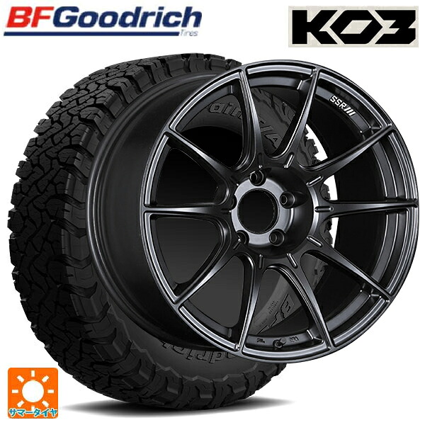 225/65R17 107/103S BFグッドリッチ オールテレーン TA KO3 ブラックレター 正規品 タナベ SSR GT X01 フラットブラック 17-7J 国産車用 サマータイヤホイール4本セット