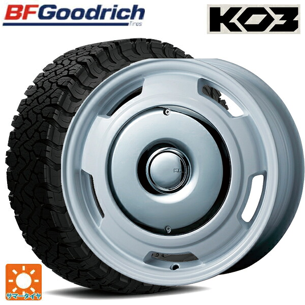 プジョー リフター(K9系)用 215/65R16 103/100S BFグッドリッチ オールテレーン TA KO3 ブラックレター 正規品 ティーエーエス コレクティブライン ラテ ホワイト/クローム 新品サマータイヤホイール 4本セット｜タイヤホイール専門店コニシタイヤ