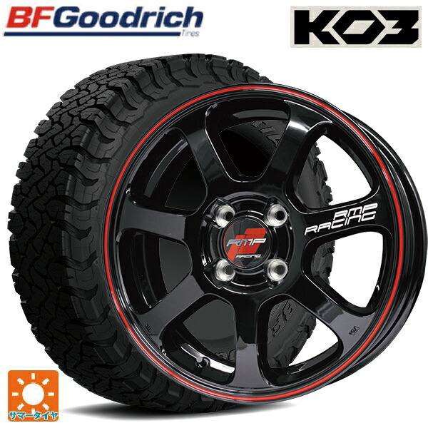トヨタ RAV4(50系)用 225/65R17 107/103S BFグッドリッチ オールテレーン TA KO3 ブラックレター 正規品 エムアイディー MIDレーシング R07 ブラック/リムレッドライン 新品サマータイヤホイール 4本セット