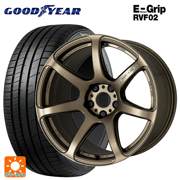 トヨタ プリウス(50系)用 215/45R17 91W XL グッドイヤー エフィシェントグリップ RVF02 ワーク エモーション T7R AHG 新品サマータイヤホイール 4本セット