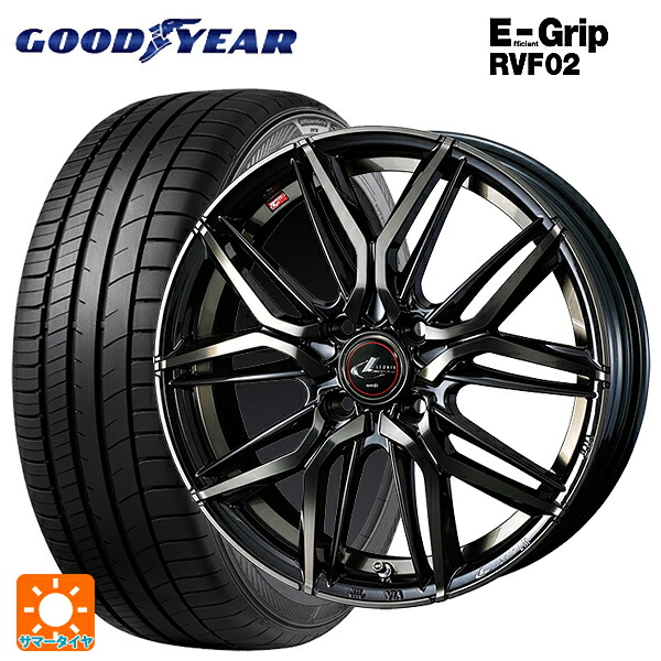 スズキ スペーシアベース(MK33)用 165/60R15 77H グッドイヤー エフィシェントグリップ RVF02 ウェッズ レオニス LM PBMC/TI 新品サマータイヤホイール 4本セット