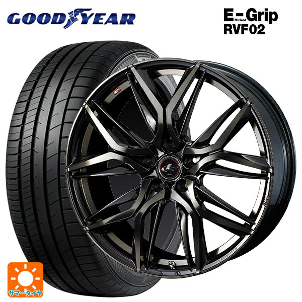 225/40R19 93W XL グッドイヤー エフィシェントグリップ RVF02 ウェッズ レオニス LM PBMC/TI 19-8J 国産車用 サマータイヤホイール4本セット
