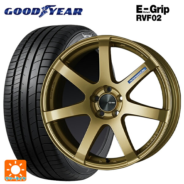 225/40R19 93W XL グッドイヤー エフィシェントグリップ RVF02 エンケイ パフォーマンスライン PF07 GO 19-8J 国産車用 サマータイヤホイール4本セット