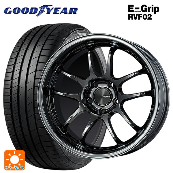 235/50R18 101W XL グッドイヤー エフィシェントグリップ RVF02 エンケイ パフォーマンスライン PF01 EVO SBK 18-9J 国産車用 サマータイヤホイール4本セット