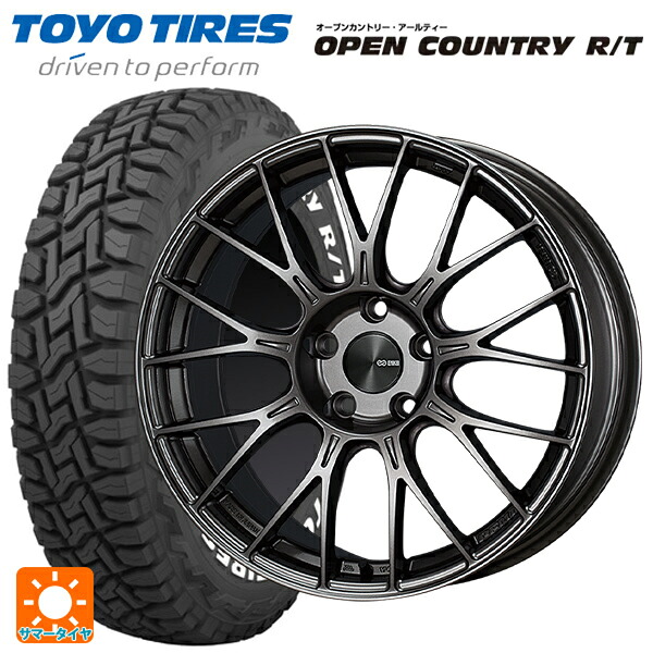 トヨタ ハリアー(80系)用 225/60R18 100Q トーヨー オープンカントリー RT ホワイトレター エンケイ パフォーマンスライン PFM1 ダークシルバー 新品サマータイヤホイール 4本セット