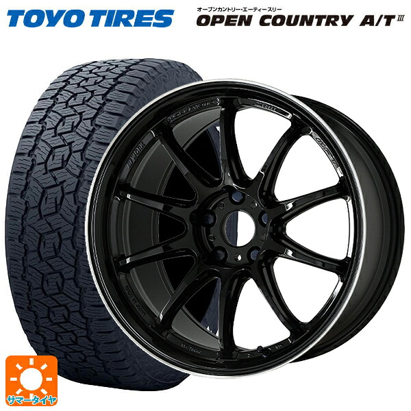 トヨタ bZ4X(11/15系)用 235/60R18 103H トーヨー オープンカントリー AT3 ホワイトレター ワーク エモーション ZR10 BLKLC 新品サマータイヤホイール 4本セット