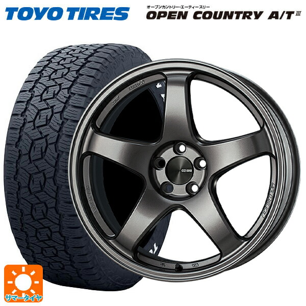 ニッサン エクストレイル(33系)用 235/60R18 103H トーヨー オープンカントリー AT3 ホワイトレター エンケイ パフォーマンスライン PF05 DS 新品サマータイヤホイール 4本セット