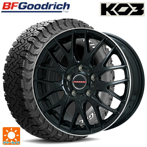 トヨタ RAV4(50系)用 235/70R16 110/107S BFグッドリッチ オールテレーン TA KO3 ホワイトレター 正規品 ビックウェイ レイシーン プラバ 9M Jr2 GBK/リムP 新品サマータイヤホイール 4本セット|タイヤホイール専門店コニシタイヤ