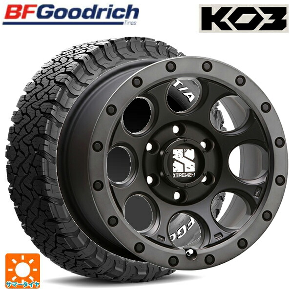 トヨタ RAV4(50系)用 245/70R16 113/110S BFグッドリッチ オールテレーン TA KO3 ホワイトレター 正規品 エムエルジェイ エクストリームJ XJ03 Flat Black Smoke 新品サマータイヤホイール 4本セット