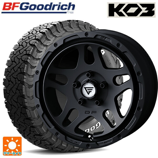 ミツビシ デリカD:5(3DA系)用 225/70R16 102/99S BFグッドリッチ オールテレーン TA KO3 ホワイトレター 正規品 エクシズルライン デルタフォース オーバーランダー # マットブラック 新品サマータイヤホイール 4本セット