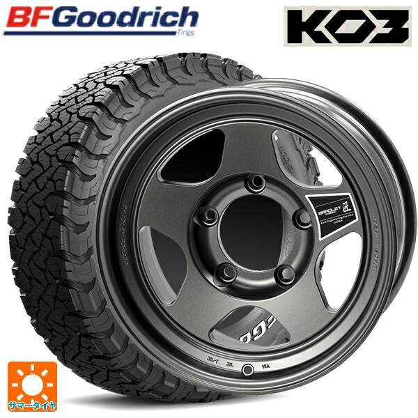 スズキ ジムニーノマド(JC74W)用 225/70R16 102/99S BFグッドリッチ オールテレーン TA KO3 ホワイトレター 正規品 # 4×4エンジニアリング ブラッドレーフォージド 匠(タクミ マットディープグレイ 新品サマータイヤホイール 5本セット|タイヤホイール専門店コニシタイヤ