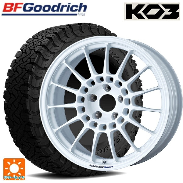 225/65R17 107/103S BFグッドリッチ オールテレーン TA KO3 ブラックレター 正規品 エンケイ エンケイスポーツ RC-T5 White 17-7J 国産車用 サマータイヤホイール4本セット