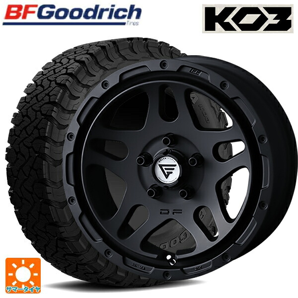 225/65R17 107/103S BFグッドリッチ オールテレーン TA KO3 ブラックレター 正規品 エクシズルライン デルタフォース オーバーランダー マットブラック 17-7J 国産車用 サマータイヤホイール4本セット 167,060円