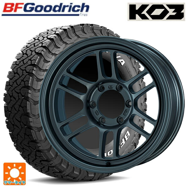 トヨタ ハイラックス(120系)用 285/70R17 121/118S BFグッドリッチ オールテレーン TA KO3 ホワイトレター 正規品 エンケイ オールロード RPT1 マットダークガンメタリック 新品サマータイヤホイール 4本セット