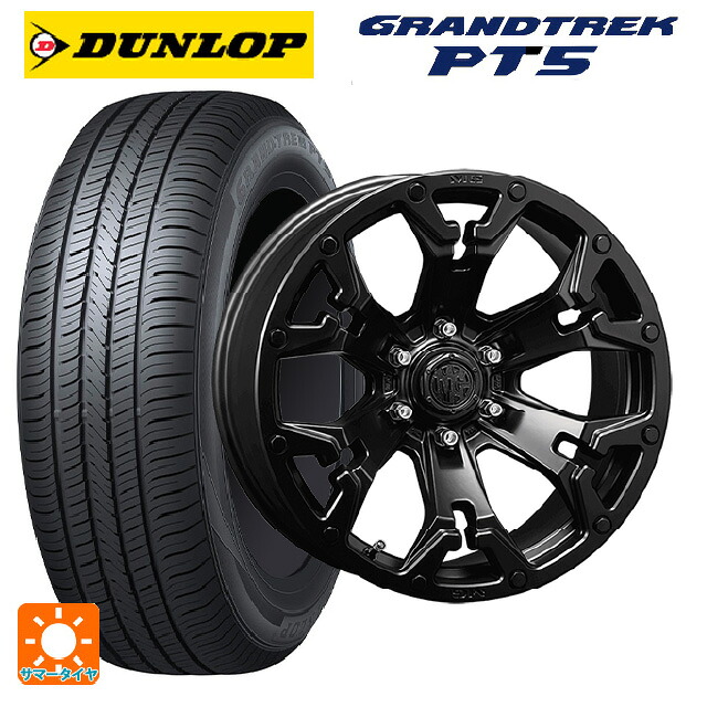 トヨタ ランドクルーザープラド(150系)用 265/70R17 115S ダンロップ グラントレックPT5 クリムソン MG ゴーレム マットブラック 新品サマータイヤホイール 4本セット