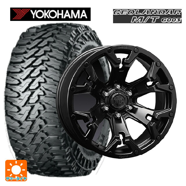 トヨタ ハイラックス(120系)用 265/70R17 121/118Q ヨコハマ ジオランダー M/T G003 正規品 クリムソン MG ゴーレム マットブラック 新品サマータイヤホイール 4本セット