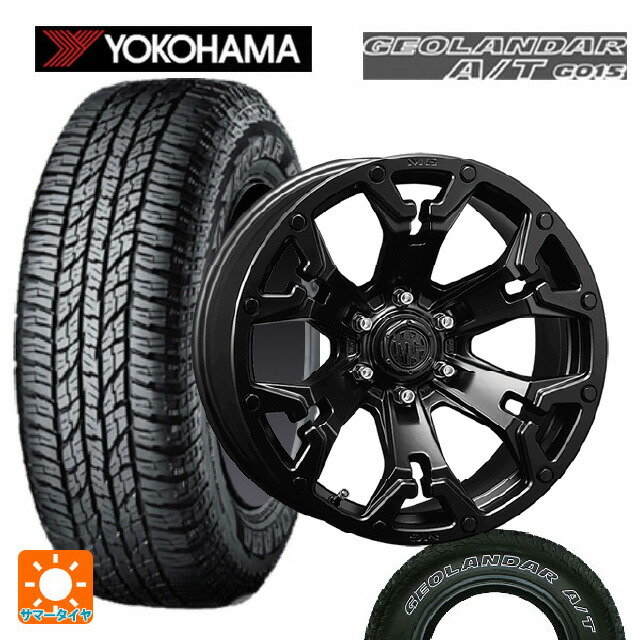 トヨタ ランドクルーザープラド(150系)用 285/70R17 117T ヨコハマ ジオランダー A/T G015 ホワイトレター 正規品 クリムソン MG ゴーレム マットブラック 新品サマータイヤホイール 4本セット