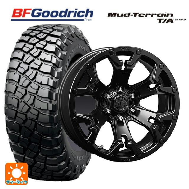ミツビシ トライトン(GSRグレード)(LC2T)用 265/65R17 120/117Q BFグッドリッチ マッドテレーン TA KM3 ブラックレター 正規品 クリムソン MG ゴーレム マットブラック 新品サマータイヤホイール 4本セット