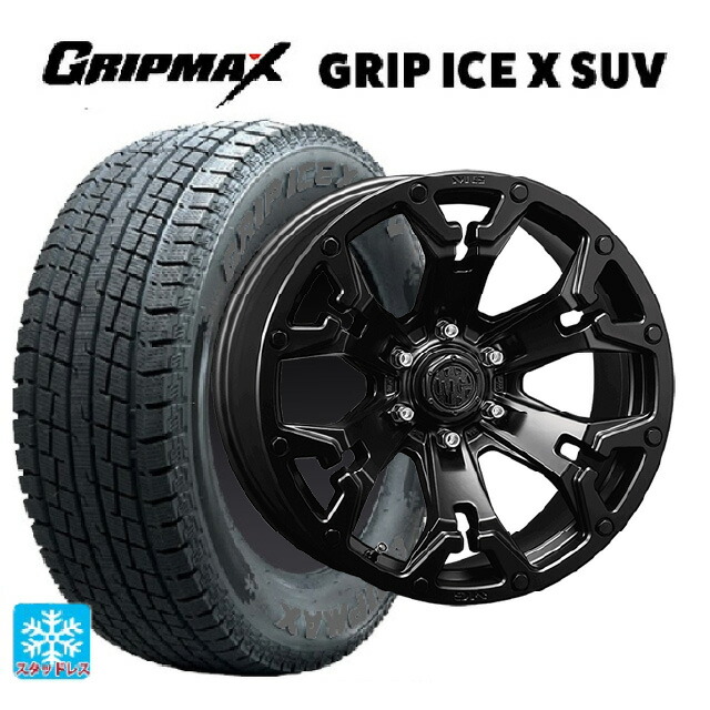2022年製 265/70R17 115T グリップマックス グリップアイスX SUV ブラックレター クリムソン MG ゴーレム マットブラック 17-8J 国産車用 スタッドレスタイヤホイール4本セット