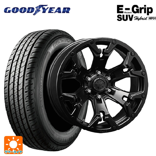 トヨタ ハイラックス(120系)用 275/65R17 115H グッドイヤー エフィシェントグリップSUV HP01 クリムソン MG ゴーレム マットブラック 新品サマータイヤホイール 4本セット 127,545円