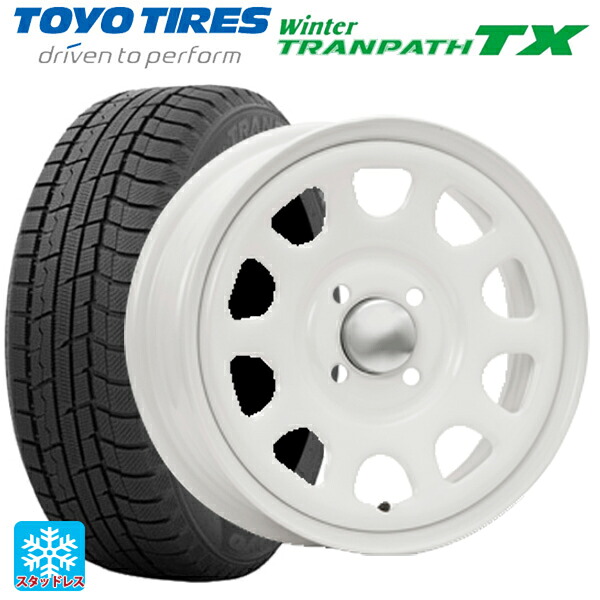 2024年製 165/65R14 79Q トーヨー ウインタートランパス TX # エムエルジェイ デイトナ SS ALL WHITE 14-5J 国産車用 スタッドレスタイヤホイール4本セット