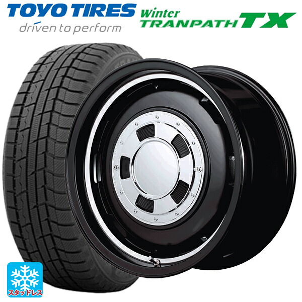 2024年製 165/65R14 79Q トーヨー ウインタートランパス TX # エムアイディー ガルシア シスコ # セミグロスブラック＋リムヴァーレイポリッシュ 14-4.5J 国産車用 スタッドレスタイヤホイール4本セット