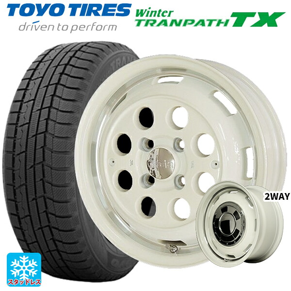 スズキ ハスラー(MR52/92S)用 2024年製 165/65R14 79Q トーヨー ウインタートランパス TX # エムアイディー ガルシア シスコ オールドイングリュッシュホワイト+リムヴァーレイ 新品スタッドレスタイヤホイール 4本セット|タイヤホイール専門店コニシタイヤ