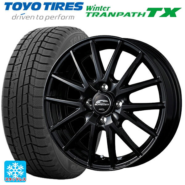 2024年製 165/65R14 79Q トーヨー ウインタートランパス TX # エムアイディー MIDホイール SQ27 メタリックブラック 14-5.5J 国産車用 スタッドレスタイヤホイール4本セット